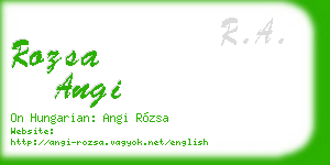 rozsa angi business card